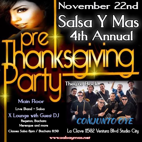 salsa y mas, conjunto oye, live music, los angeles, studio city, dance classes, salsa, bachata