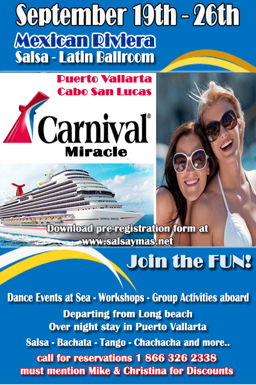 salsa, bachata, latin dance cruise mexican riviera