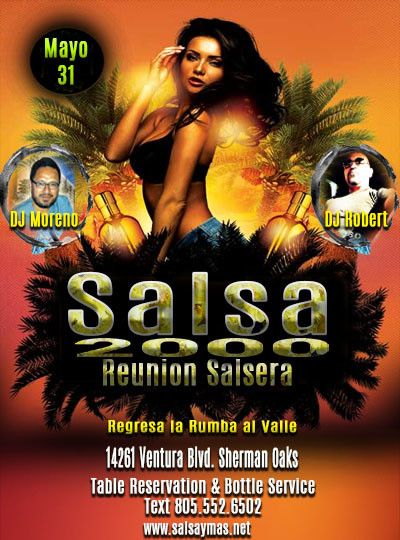 salsa 2000 reunion, clase de salsa valley, los angeles, sherman oaks